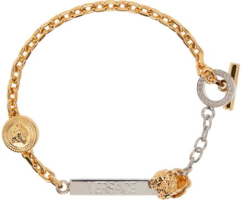 versace silver medusa bracelet.